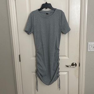 Gray Scrunch T-shirt dress